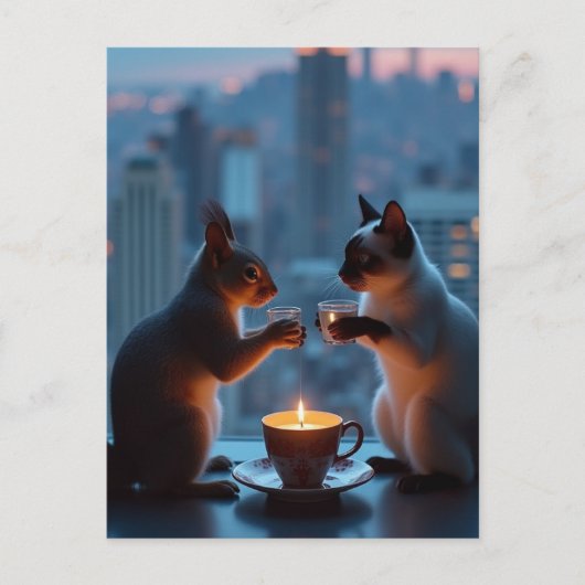Romantisch diner briefkaart (Voorkant)