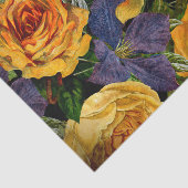 Romantisch donker roos bloempatroon tissuepapier (Detail)