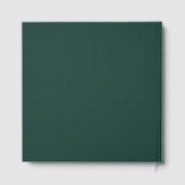 Romantisch donkergroen goud folie monogram huwelij gastenboek (Achterkant)