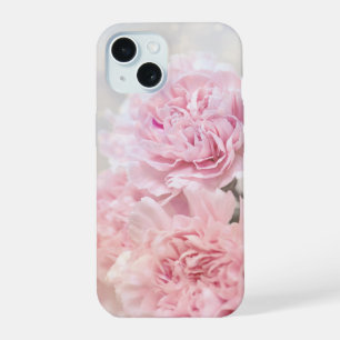 Romantisch Dromerige Roze Anjers iPhone 15 Hoesje