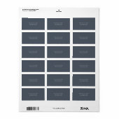Romantisch Dusty Blue Wedding Return Label (Full Sheet)