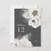 romantisch elegant floral bruiloft nummer RSVP kaartje (Voorkant)