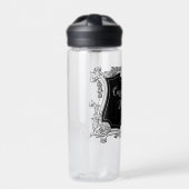 Romantisch, Elegant Frans ingelijst gepersonalisee Waterfles (Voorkant)