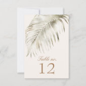 Romantisch Elegant Gouden Huwelijkstafel Nummer RSVP Kaartje (Voorkant)