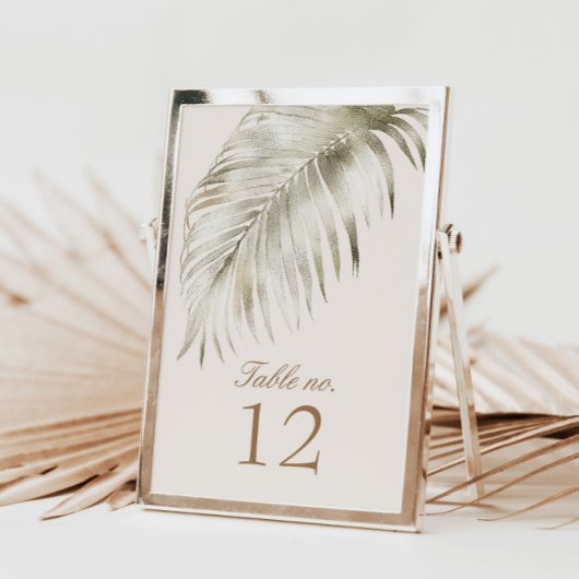 Romantisch Elegant Gouden Huwelijkstafel Nummer RSVP Kaartje