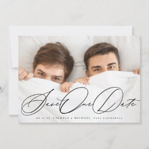 Romantisch Elegant Klassieke Fotobruiloft Save The Date