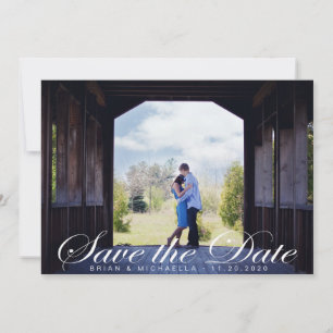 Romantisch elegant manuscript ⎥ Foto sparen de Dat Save The Date