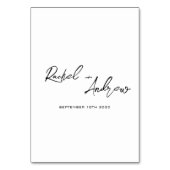 Romantisch & Elegant Tafelnummer voor een bruiloft (Achterkant)