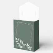 Romantisch Elegant Vervaagd Groen Bladeren Bedankdoosjes (Geopend)