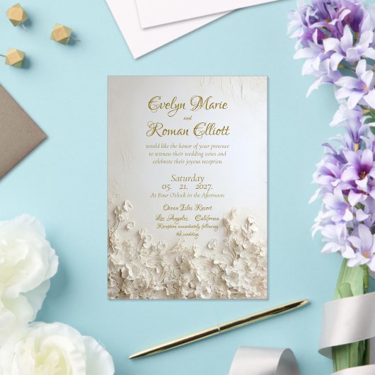 Romantisch Elegante Frosted Acryl Uitnodiging Acryl Uitnodigingen (Insitu (Huwelijk))