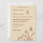 Romantisch elegante terracotta bloemen kaart (Voorkant)