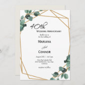 Romantisch Emerald Greenery bruiloft Jubileum Kaart (Voorkant / Achterkant)