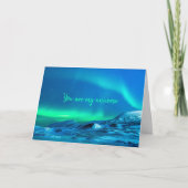 Romantisch en mooie noorderlicht kaart (Voorkant)