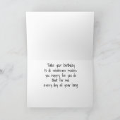 "ROMANTISCH" EN "ZEER LIEFDEVOLLE" VERJAARDAG VAN  KAART (Binnen)