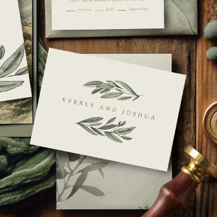 Romantisch Evergreen Persoonlijke Briefpapier Kaart