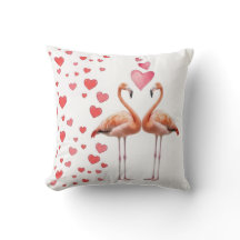 Romantisch Flamingo Koppel met Roze Hart Liefdesde