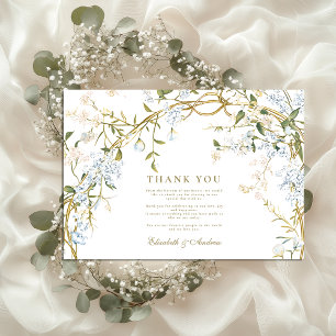 Romantisch Floral Wedding Design Bedankkaart