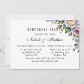 Romantisch Floral Wreath repetitie diner Kaart (Voorkant)