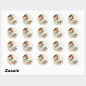 romantisch Frans Briefpapier Ronde Sticker (Vel)