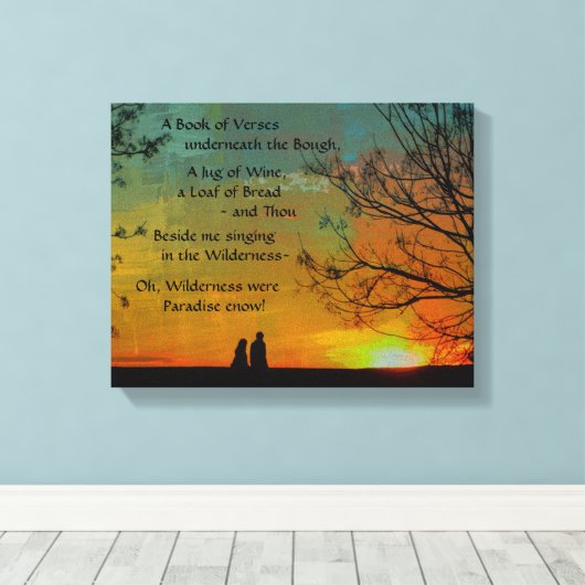 romantisch gedicht - Rubaiyat van Omar Khayyam Canvas Afdruk (Insitu (Houten vloer))