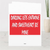 Romantisch gedicht voor je ware liefde gemengde kl kaart (Achterkant)