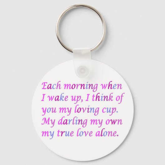 Romantisch gedicht voor je ware liefde gemengde kl sleutelhanger (Voorkant)