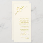 Romantisch Geel Goud, Plaats Instelling Dank u kaa Programma (Voorkant / Achterkant)