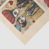 Romantisch Gemengde Media Achtergrond Koppel Valen Tissuepapier (Detail)