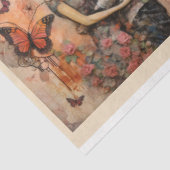 Romantisch Gemengde Media Achtergrond Koppel Valen Tissuepapier (Detail)