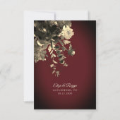 Romantisch gepolijste Russet Wedding Response Kaar RSVP Kaartje (Achterkant)