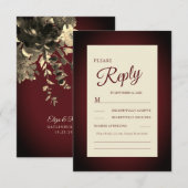 Romantisch gepolijste Russet Wedding Response Kaar RSVP Kaartje (Voorkant / Achterkant)