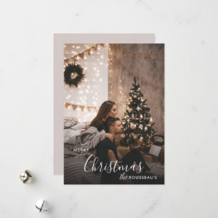 Romantisch Gezellig Paar Kerstvakantie Foto Feestdagenkaart