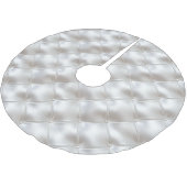 Romantisch Glam White Faux Leather Kerstboom Rok (Gekanteld)