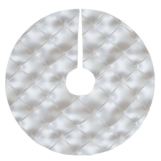 Romantisch Glam White Faux Leather Kerstboom Rok (Voorkant)