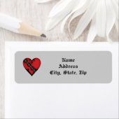 Romantisch gotisch middeleeuws rood hart etiket (Insitu)