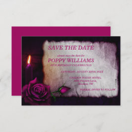 Romantisch Gotisch Roos & kaars Save The Date
