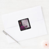 Romantisch Gotisch Roos & Kaarsverjaardag Vierkante Sticker (Envelop)