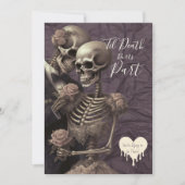 Romantisch Gotisch Skelet Huwelijk | ’t Dood Kaart (Voorkant)