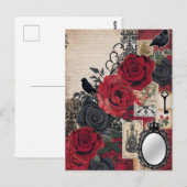 Romantisch Gotisch Vintage Elegant Briefkaart (Voorkant / Achterkant)