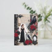 Romantisch Gotisch Vintage Elegant Briefkaart (Staand voorkant)