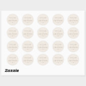  Romantisch goud en Ivory Wedding Ronde Sticker (Vel)