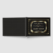 Romantisch Goud Great Gatsby Art Deco 20s Bruiloft Gastenboek (Volledig)