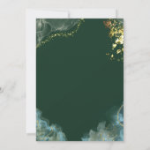 Romantisch Goud Groen Marmer Fantasy2 Huwelijk Kaart (Achterkant)