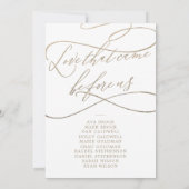 Romantisch Goud Liefde Voor Ons Zitkaart Kaart (Achterkant)