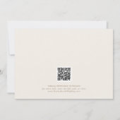 Romantisch Gouden Kalligrafie Ivoor QR Code Horizo Save The Date (Achterkant)