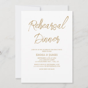 Romantisch gouden kalligrafie proef diner kaart