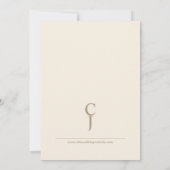 Romantisch  gouden monogram bruiloftsdans kaart (Achterkant)