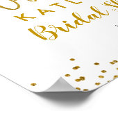 Romantisch gouden proost op de liefde welkomstbord poster (Hoek)