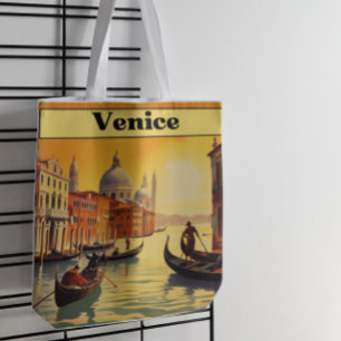Romantisch Gouden Uur Venetië Italië Vintage Reis Draagtas
