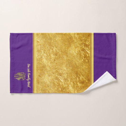 Romantisch goudkatholiek kruis met gouden folie bad handdoek (Handdoek)